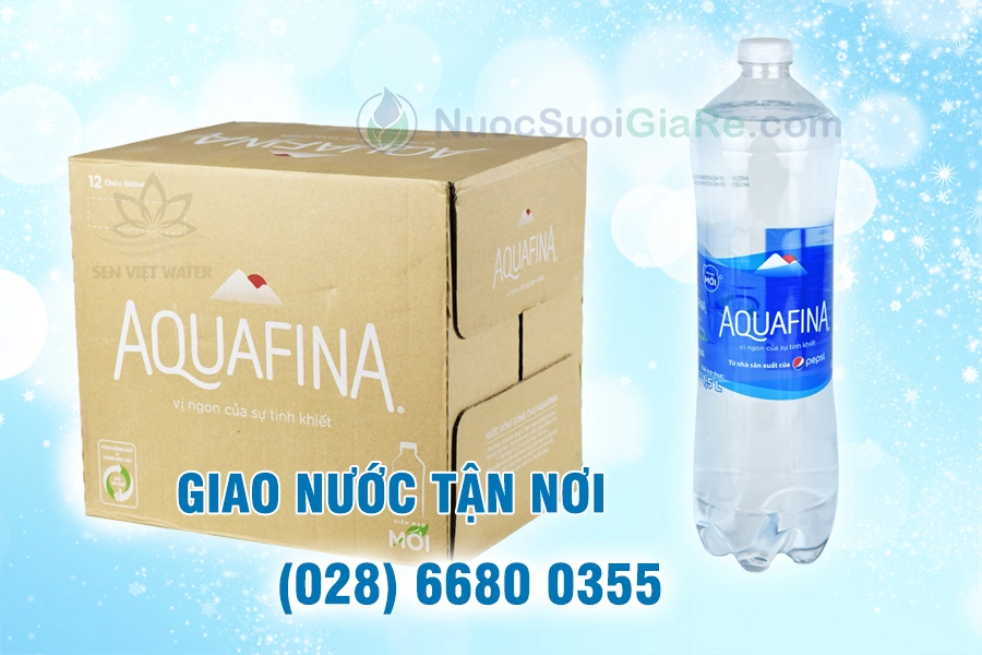 Nước Aquafina 1.5L - Thùng 12 chai | nuoc aquafina 1500ml 584y432